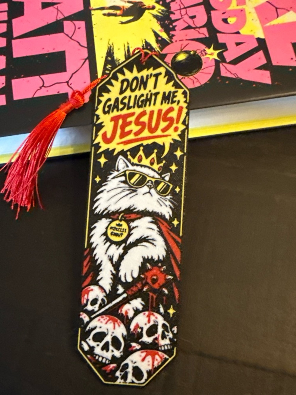 Dungeon Crawler Carl Don't Gaslight Me, Jesus! Princess Donut Bookmark w/ Tassel